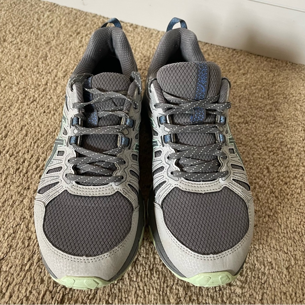 ASICS Gel Venture 7 Trail Shoe Women’s 9 Gray and Mint Athletic Sneakers - Picture 4 of 11